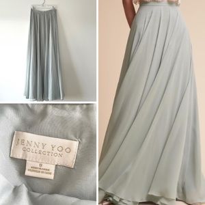 Jenny Yoo BHLDN size 8 Hampton skirt in morning mist, worn once.
